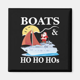 Imán Barcos Y Ho Ho Hos Navidad Pijama Divertido Humor