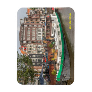 Imán Barge amarrado en el Prinsengracht, Ámsterdam