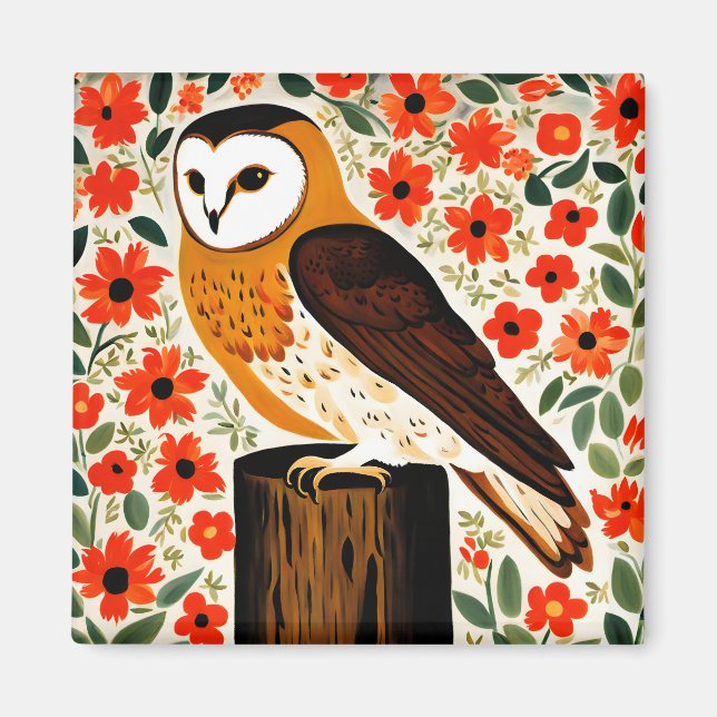 Imán Barn Owl (Frente)