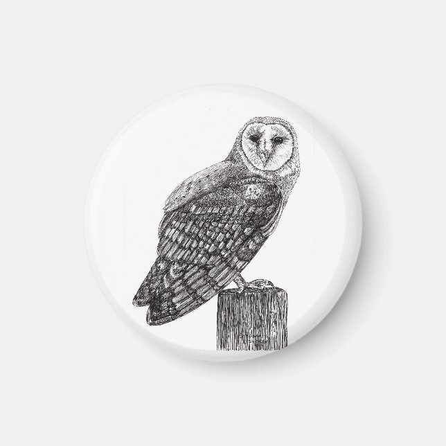 Imán Barn Owl Magnet (Frente)