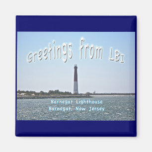 Imán Barnegat Lighthouse LBI Greetings Magnet