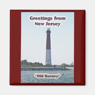 Imán Barnegat Lighthouse NJ Greetings Magnet