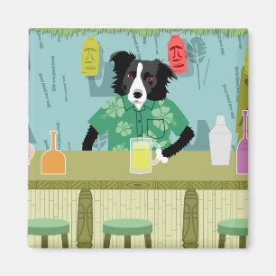Imán Barra de bambú de Tiki del border collie