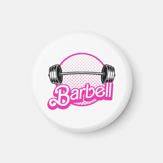 Imán Barra de pesas - rosa (Frente)