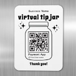 Imán Barra de sugerencias virtual con código QR<br><div class="desc">Este imán personalizado de tinte de punta virtual es un producto versátil que le permite adaptar su propia experiencia de recopilación de consejos. Con la capacidad de insertar su nombre de negocio y código QR desde su aplicación de pago preferida, este signo mejora la contratación del cliente y la facilidad...</div>