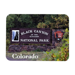 Imán Barranco negro del parque Colorado de Gunnison