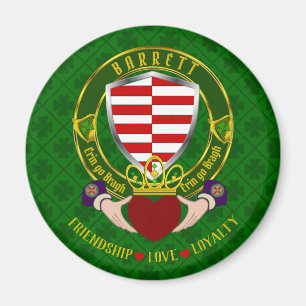 Imán Barrett Irish Shield y Claddagh