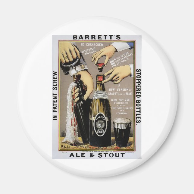 Imán Barretts Ale y Stout (Frente)