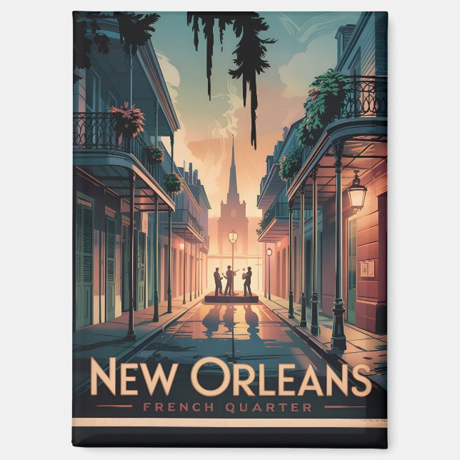 Imán Barrio Francés de Nueva Orleans (Anverso)