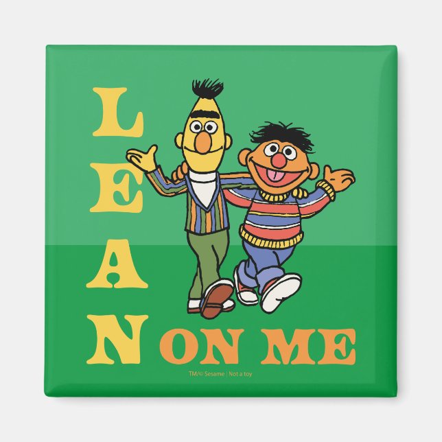 Imán Barrio Sésamo | Bert y Ernie Lean sobre mí (Frente)