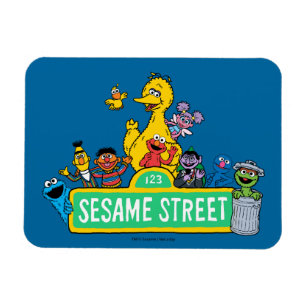 Imán Barrio Sésamo   Color completo con placas