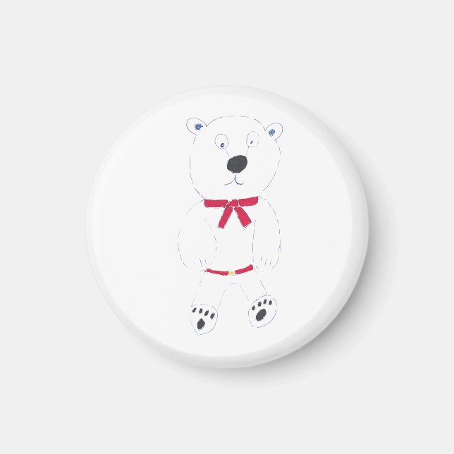 Imán Barry Bear Round Magnet (Frente)
