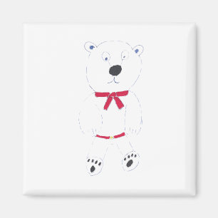 Imán Barry Bear Square Magnet