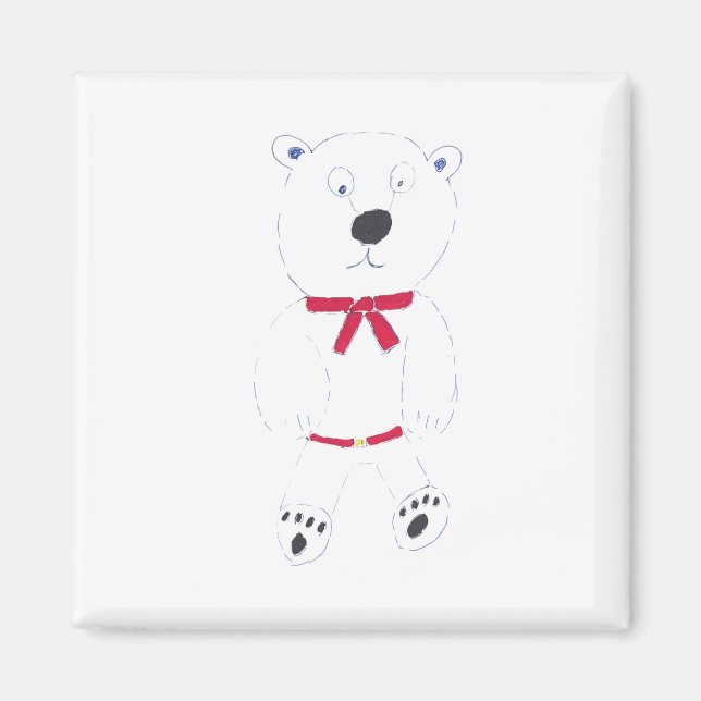 Imán Barry Bear Square Magnet (Frente)