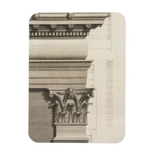 Imán Base, capital y Entablature de la pilastra