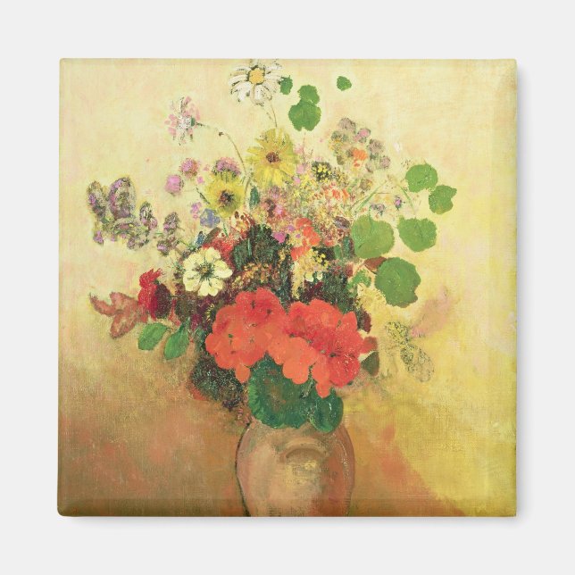 Imán Base de flores, c.1908-10 (aceite sobre lienzo) (Frente)