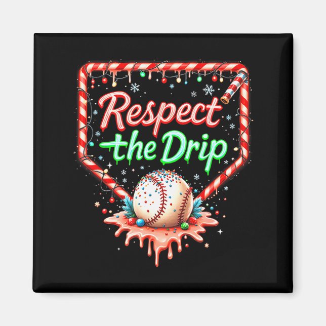 Imán Baseball Drip Boys Ice Cream Christmas Youth Respe (Frente)