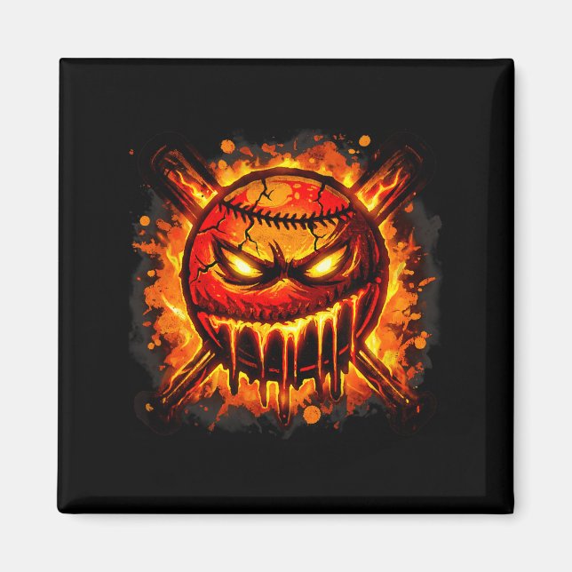 Imán Baseball Drip Enfadado Slime de Lava Gráfico  (Frente)
