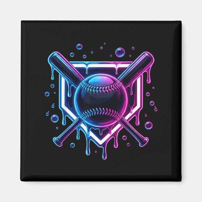 Imán Baseball Drip Ice Cream Bat Kids  (Frente)