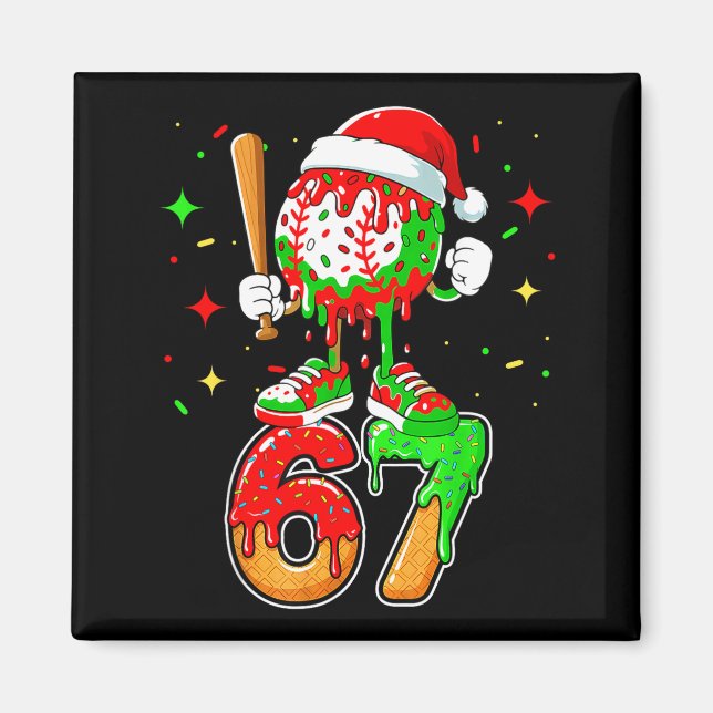 Imán Baseball Drip Number 67 Meme Ice Cream Dripng Chri (Frente)