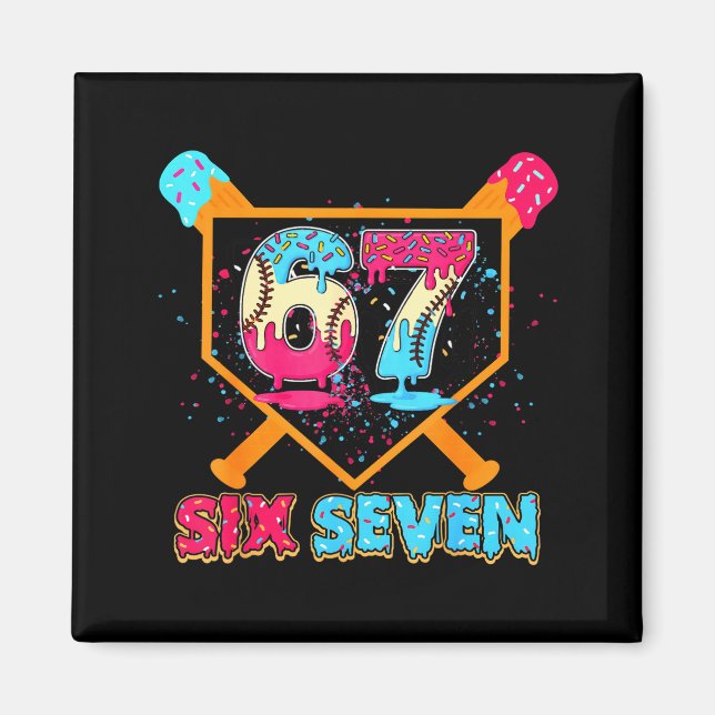 Imán Baseball Drip Number 67 Player Or 67th Birthday  (Frente)