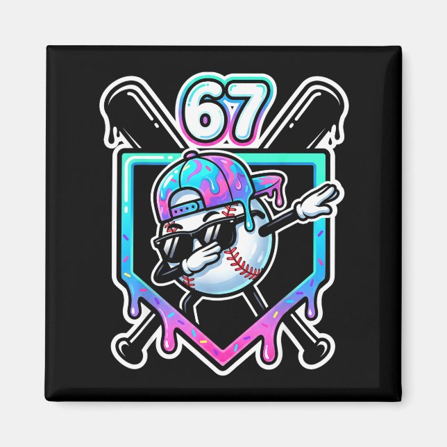 Imán Baseball Ice Cream Drip 67 Player Dabbing Six Seve (Frente)