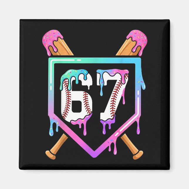 Imán Baseball Ice Cream Drip 67 Player Dabbing Six Seve (Frente)