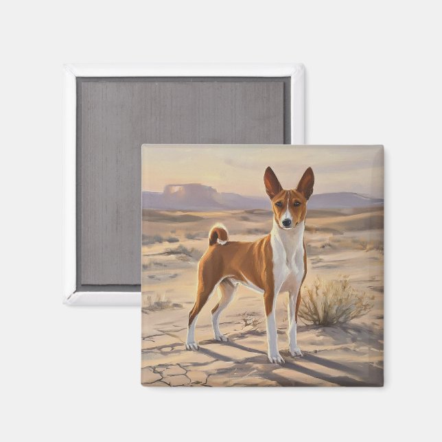 Imán Basenji (Anverso/Reverso)