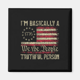 Imán Básicamente Soy Una Persona Honesta Bandera De EE.