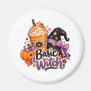 Imán básico de Halloween de bruja linda