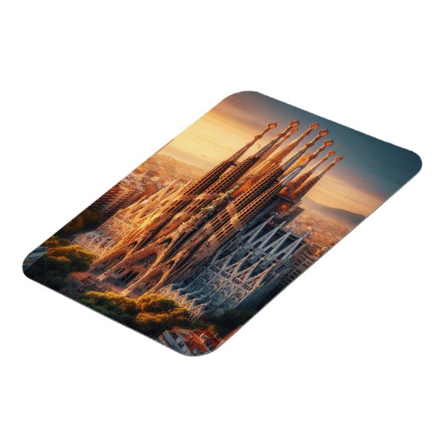 Imán Basílica BARCELONA Sagrada Familia, nevera (Lado Izquierdo)