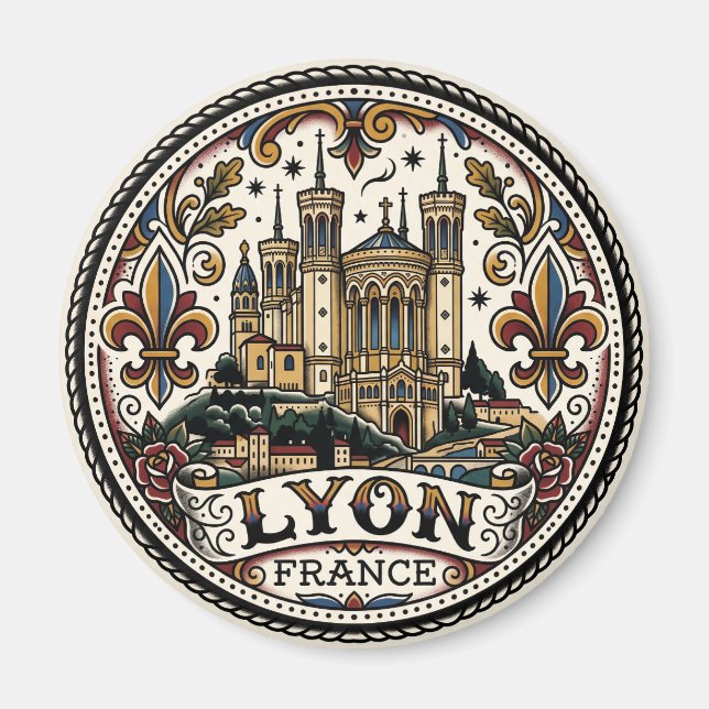 Imán Basílica de Notre-Dame de Fourvière Francia (Frente)