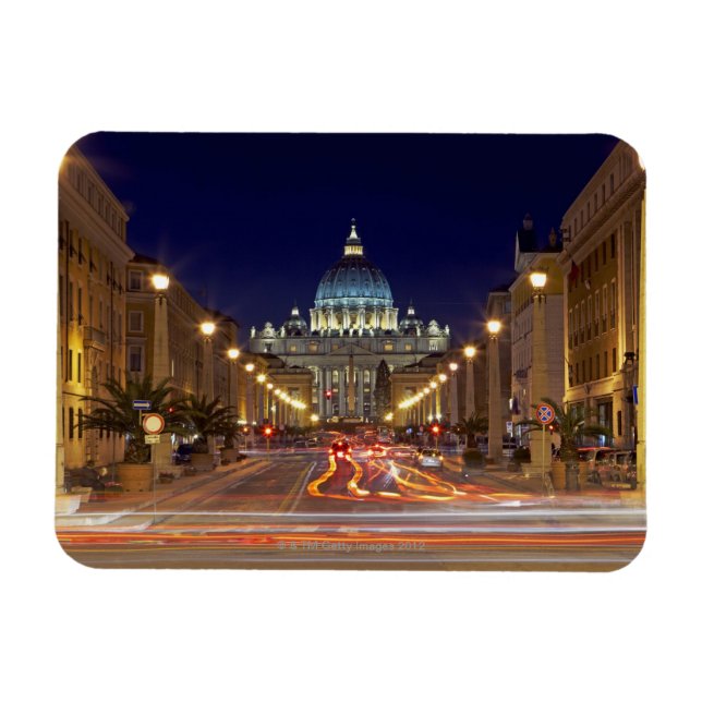 Imán Basílica de San Pedro hacia el final del camino po (Horizontal)