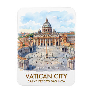 Imán Basílica de San Pedro personalizada Ciudad del Vat
