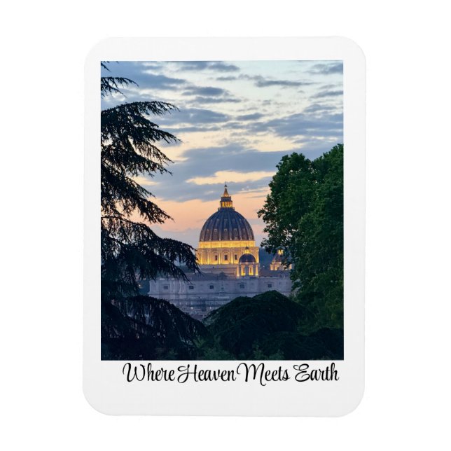 Imán Basílica de San Pedro | Roma, Italia (Vertical)