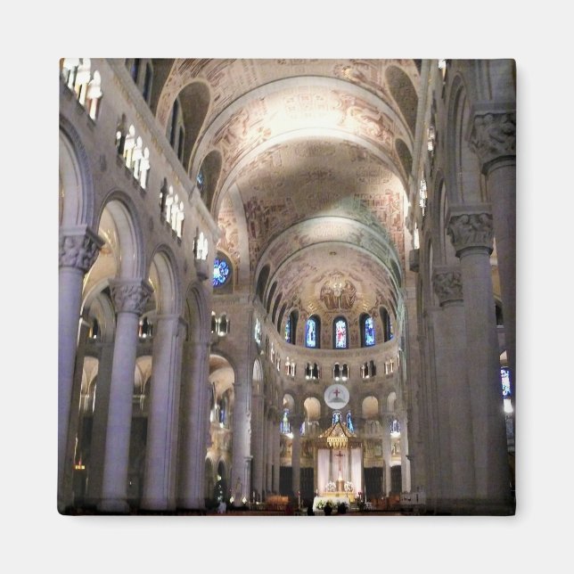 Imán Basílica de Santa Ana de Beaupre, Quebec, Canadá (Frente)