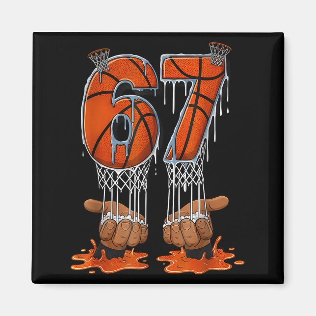 Imán Basketball 67 Six Seven Funny Gen Alpha Meme Drip  (Frente)