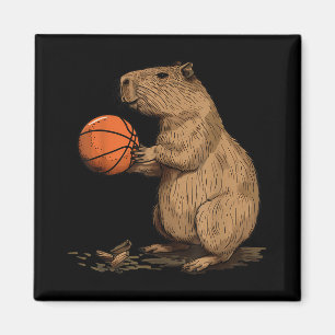 Imán Basketball Animal Art Basketball Lover Capybara Dr