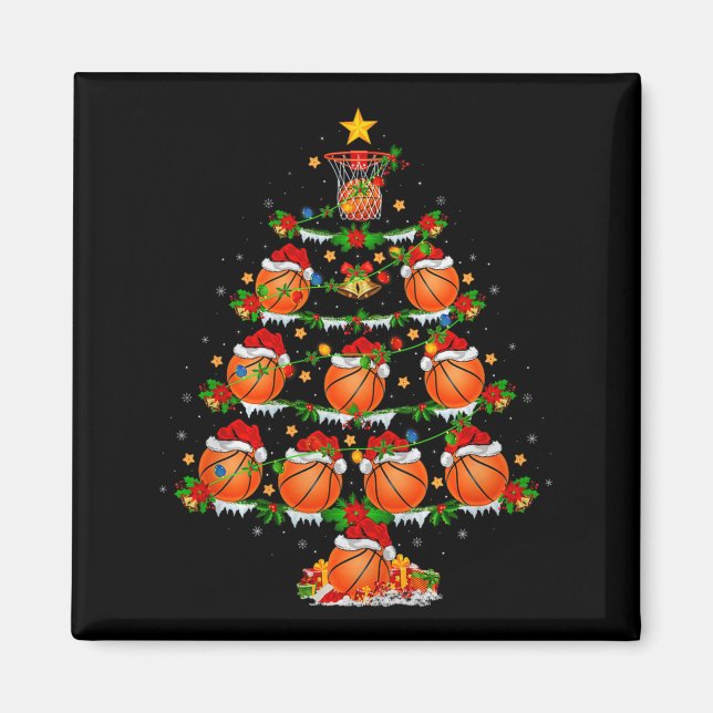 Imán Basketball Christmas Tree Lights Srts Player Xmas  (Frente)