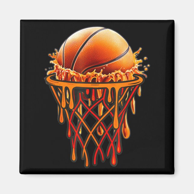 Imán Basketball Drip Graphic, Basketball Funny Bruh Gif (Frente)