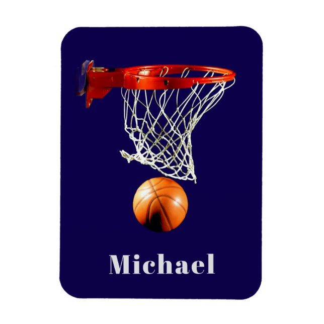 Imán Basketball Replace with Your Name (Vertical)