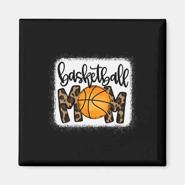 Imán Básquetbol Mamá Leopard Baloncesto Mamá (Frente)