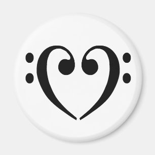 Imán Bass Clef Heart
