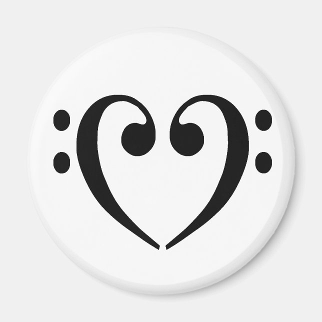 Imán Bass Clef Heart (Frente)