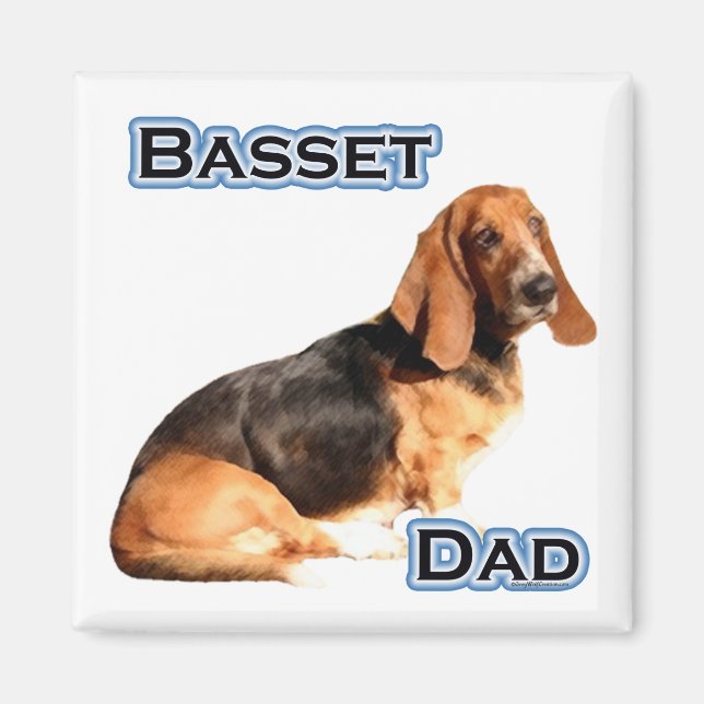 Imán Basset Hound Dad 4 - Magnet (Frente)
