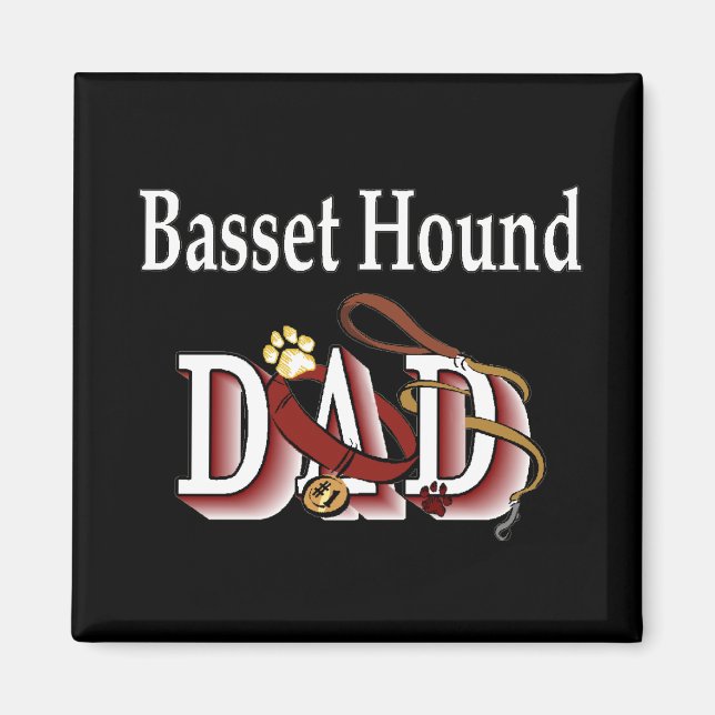 Imán basset hound dad Magnet (Frente)