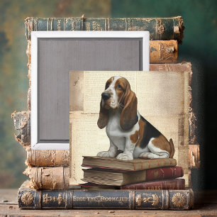 Imán Basset Hound literario