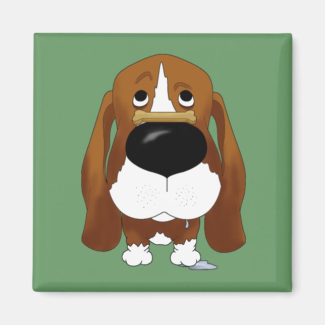 Imán Basset Hound Magnet (Frente)