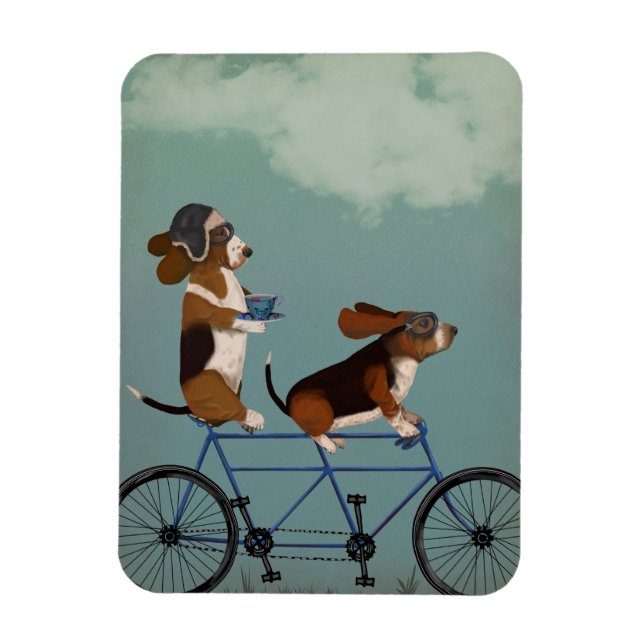 Imán Basset Hound Tandem (Vertical)
