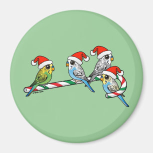 Imán Bastón de caramelo Santa Budgies